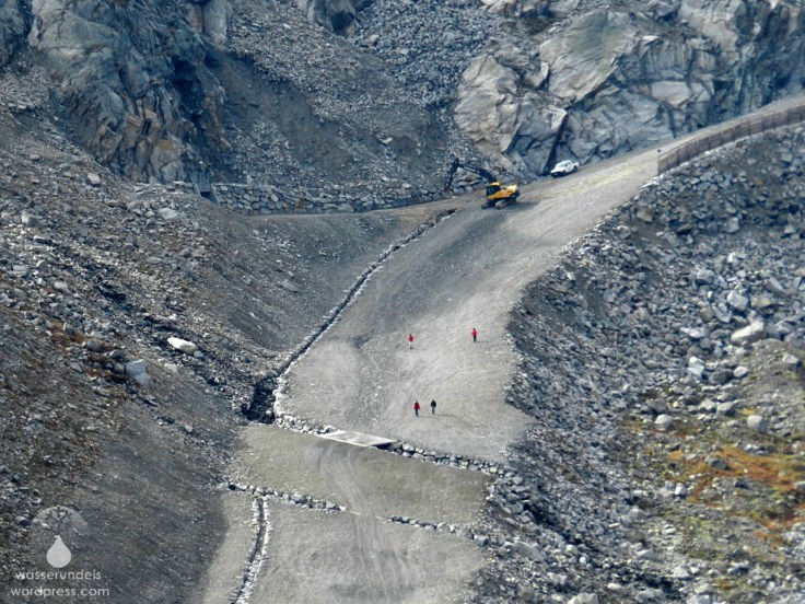 Rettenbachtal Abfahrt Bagger Baustelle