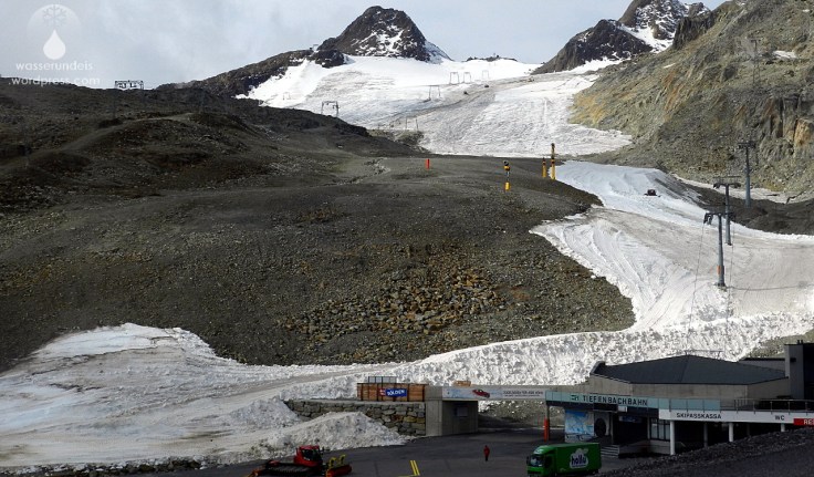 Tiefenbachferner Schneeverschiebung Tiefenbachbahn Sölden