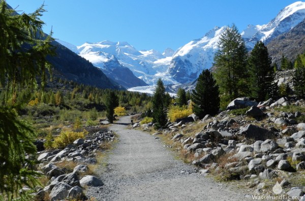 Gletscherlehrpfad Morteratschgletscher Engadin