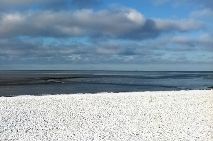 Wattenmeer Schnee Winter
