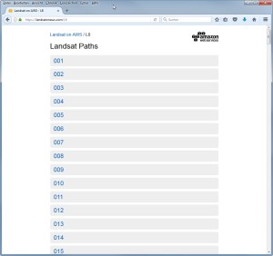Spalten (Path) der Landsatüberflüge