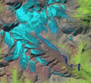 Satellitenbild Paterze Gletscher 2017