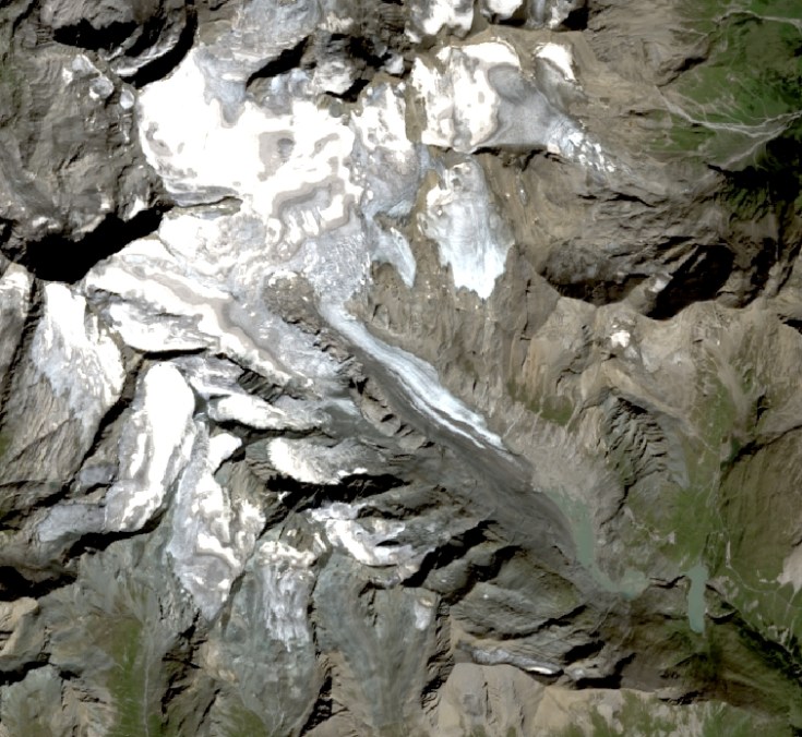 Pasterze Landat Satellitenbild Gletscher