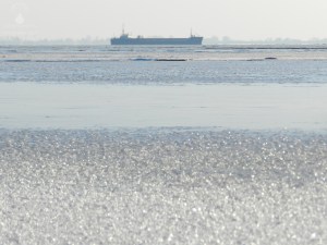 Eis auf der Außenweser