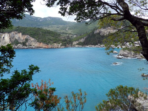 Die Bucht von Paleokritsa auf Korfu in Griechenland.