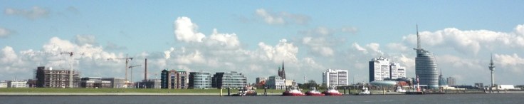 Blick auf die Bremerhavener Havenwelten.