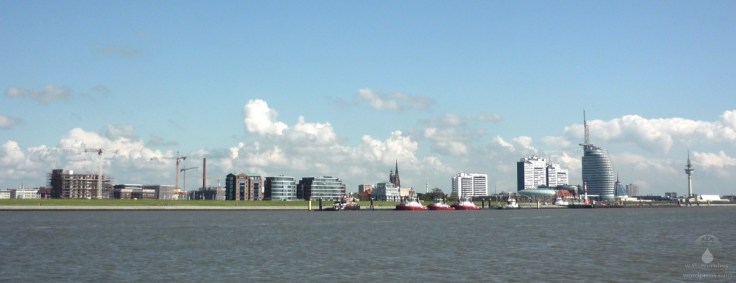 Blick auf die Bremerhavener Havenwelten.