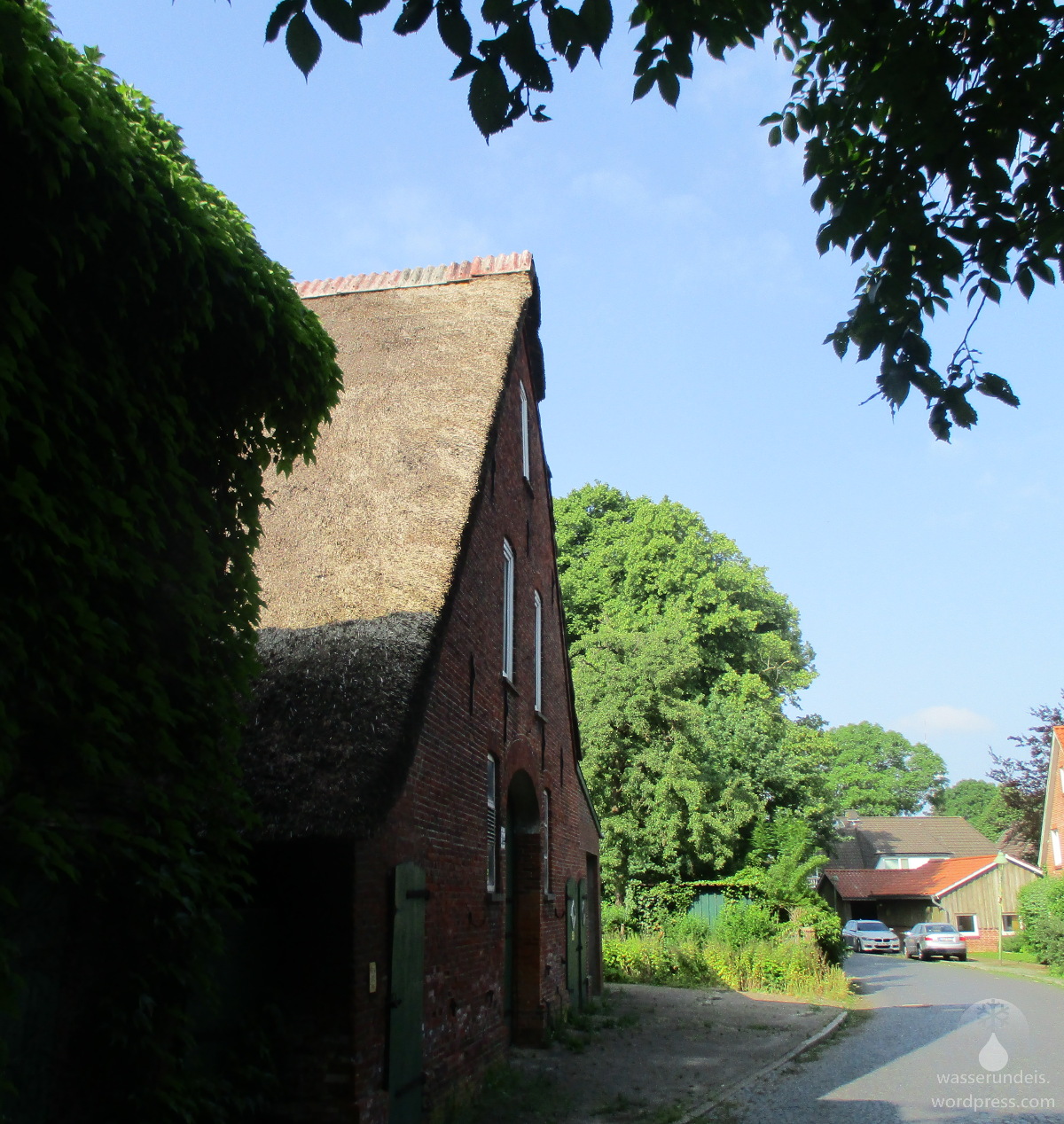 Reegedeckter Bauernhof in Weddewarden.