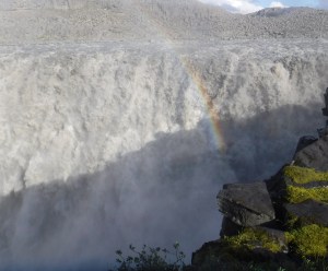 Rainbow Dettifoss Iceland.