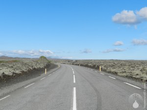 Straße 427 Lavafeld Ögmundarhraun Reyjanes