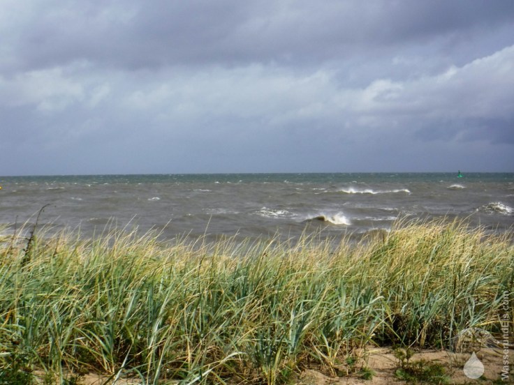 Sturmflut Gischt Wellen Döse Strand