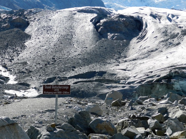 Morteratschgletscher Schweiz Gletscherzunge schmelzen