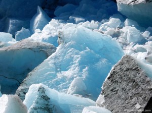 Eis Morteratsch blau