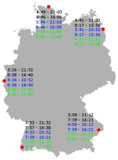 Zeitumstellung in Deutschland.
