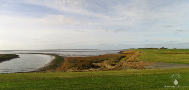 Wesermündung bei Bremerhaven-Weddewarden.