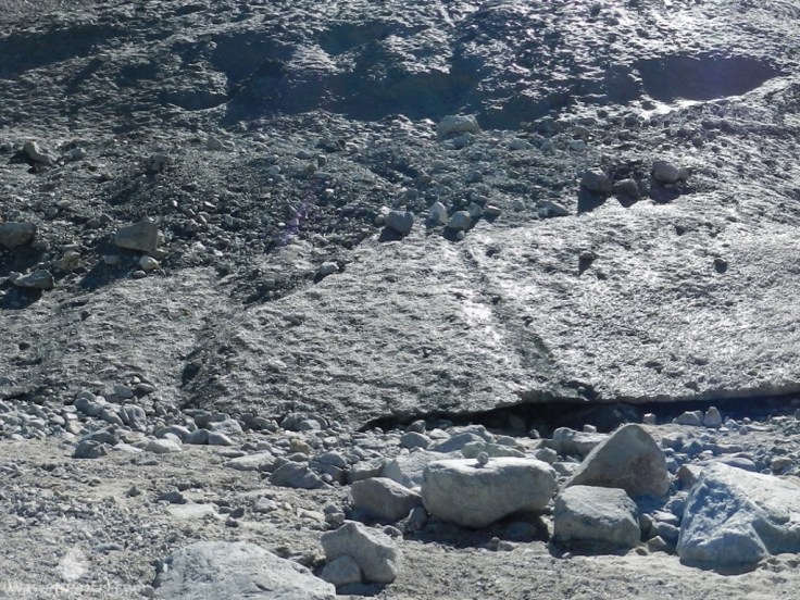 Geröll Dreck Morteratschgletscher Schweiz Alpen