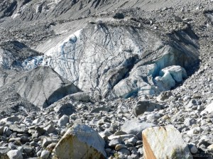 Toteis Morteratschgletscher Schutt Geröll Moräne