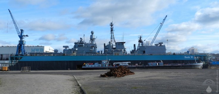 Seitenansicht Fregatte Bremen-Klasse
