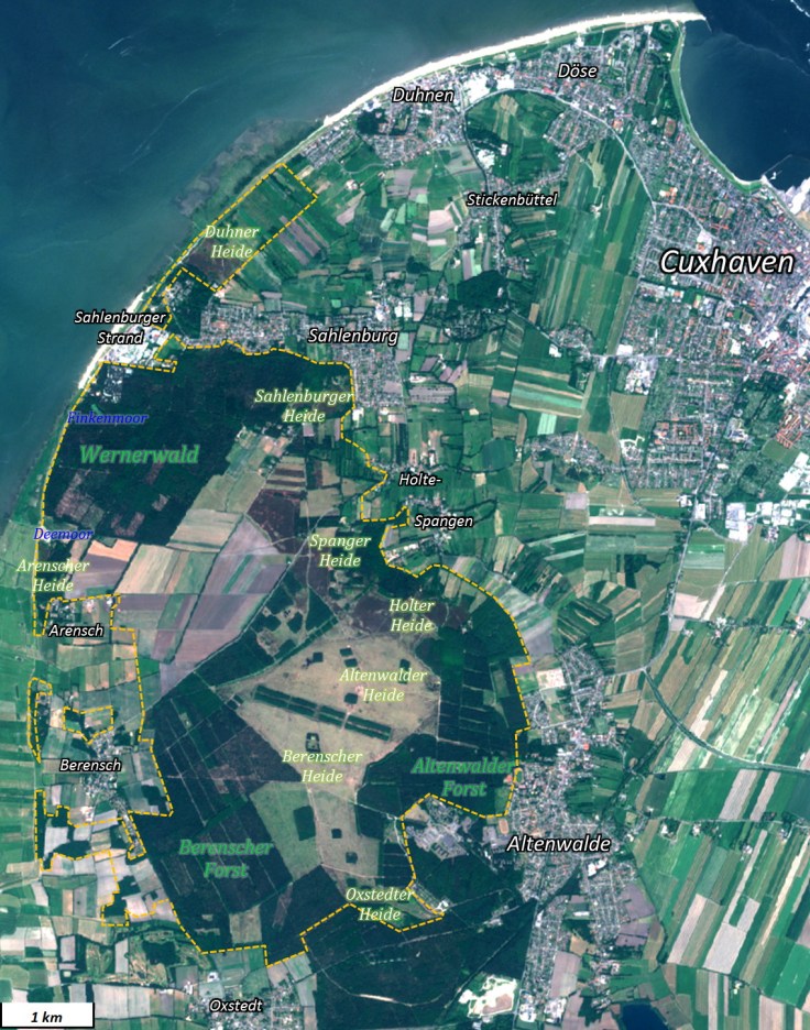 Karte Cuxhavener Küstenheide Wernerwald