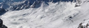 Panorama Skigebiet Zugspitze Gletscherskigebiet