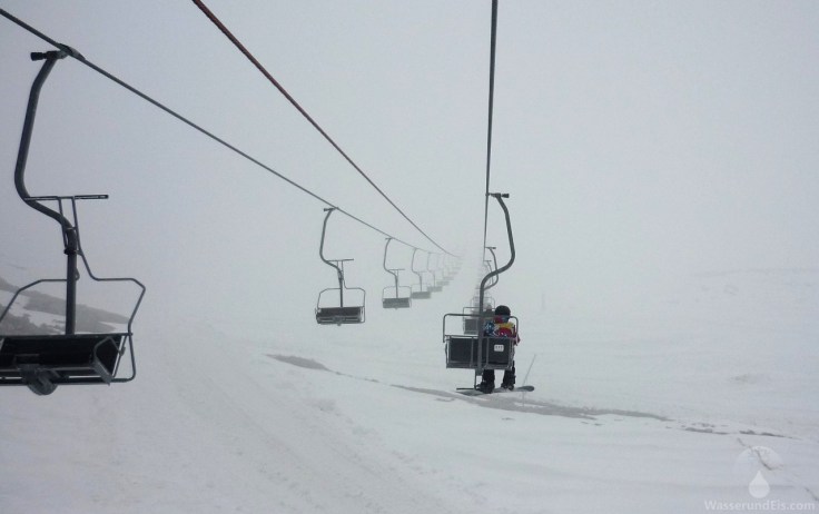 Nebel Hintertuxer Gletscher.