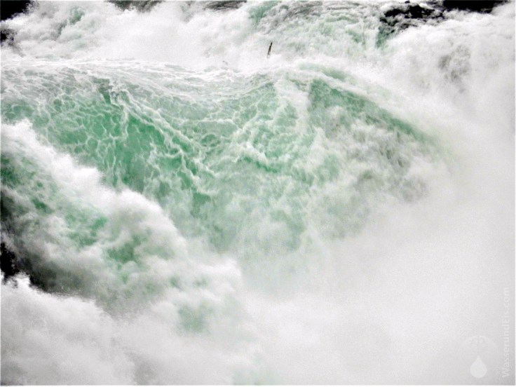 Wassermassen des Rheinfalls.