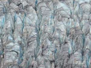 Gletscherspalten auf dem Großen Aletschgletscher.